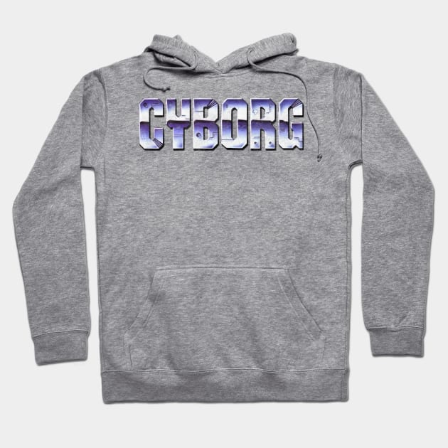 Cyborg Vintage Action Hero Hoodie by 8 Fists of Tees